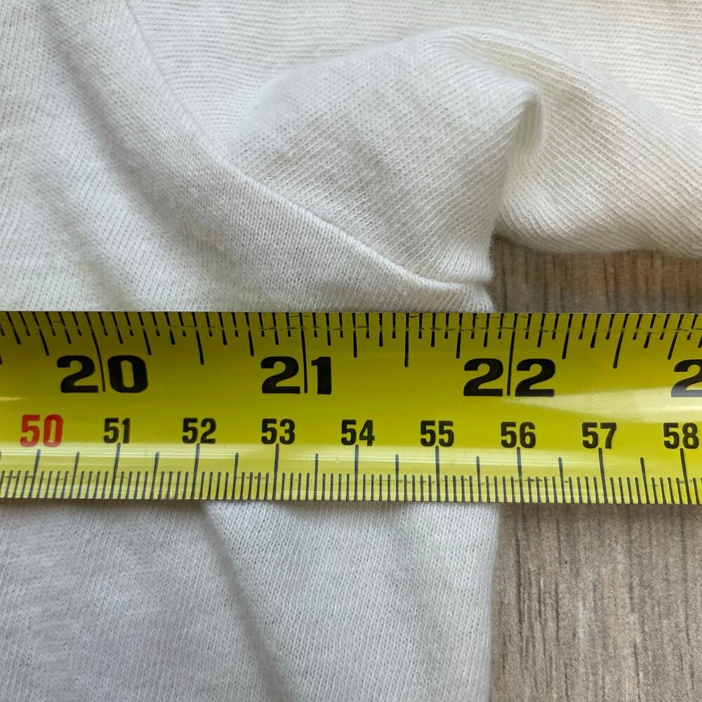 The Great. Boxy V Neck Tee Womens 3 White Cotton Made in USA Relaxed - Picture 3 of 8